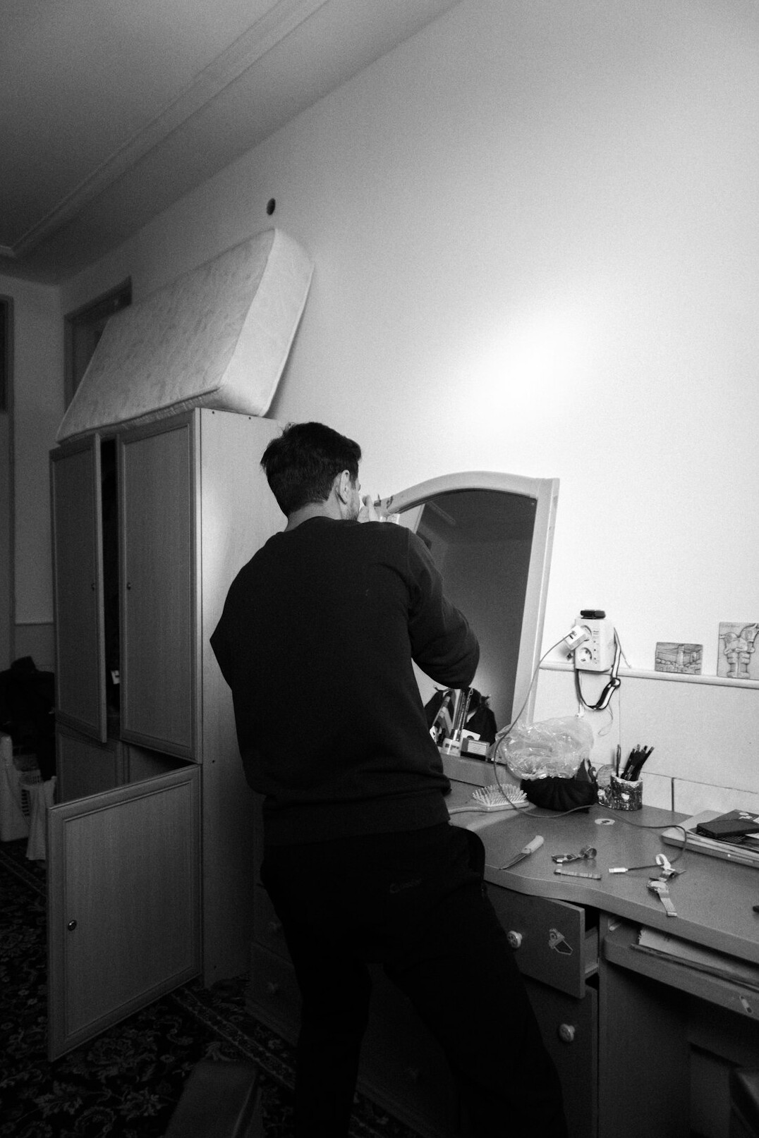mystery writer at desk